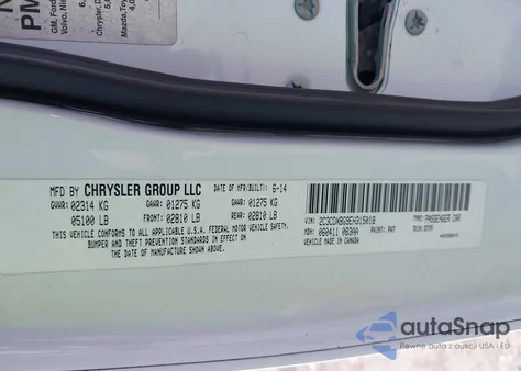 2014 Dodge Charger Se из США, поврежденный, VIN 2C3CDXBG9EH315018